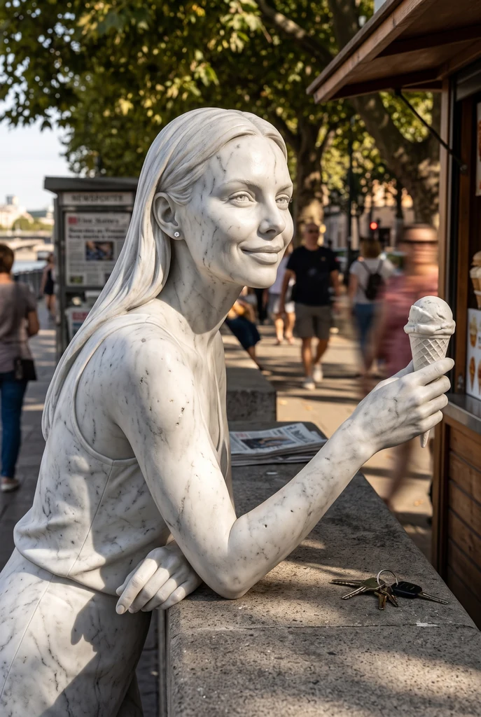 3D-статуя в городе