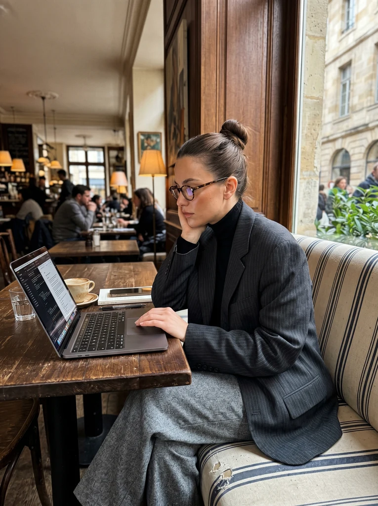 Работа в кафе за MacBook
