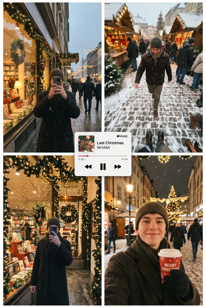 Зимний городской коллаж под Last Christmas