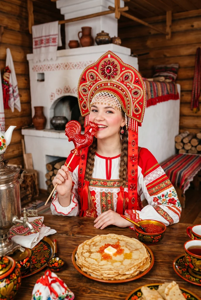 Образ Масленицы в кокошнике