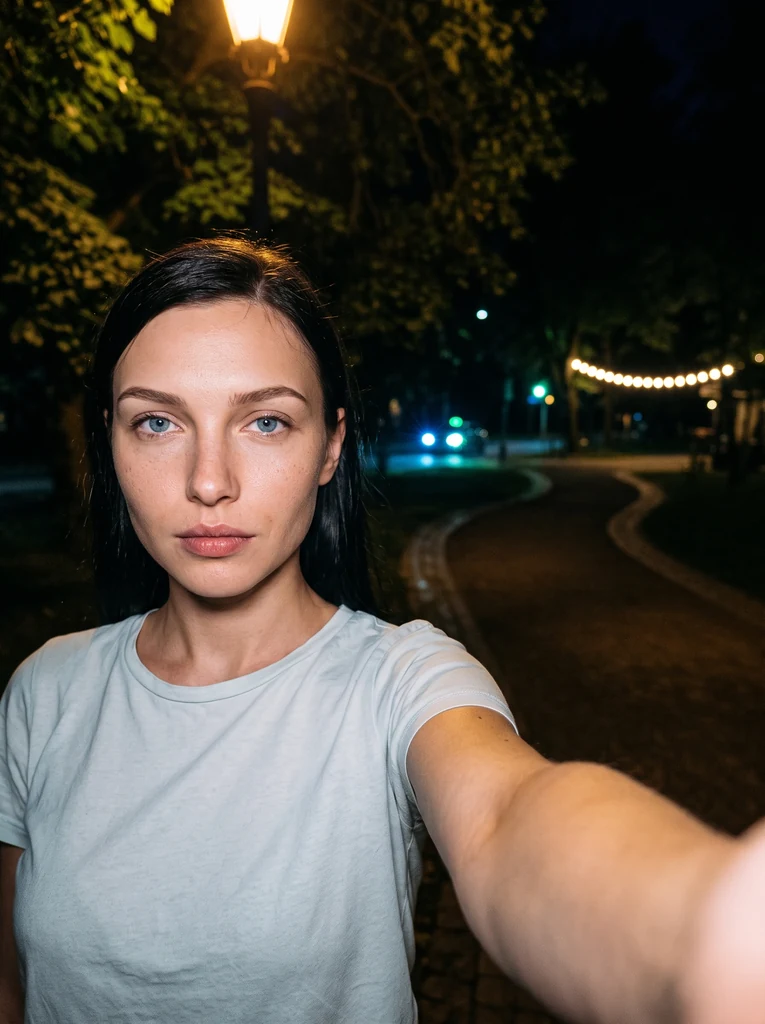 Ночное селфи на улице