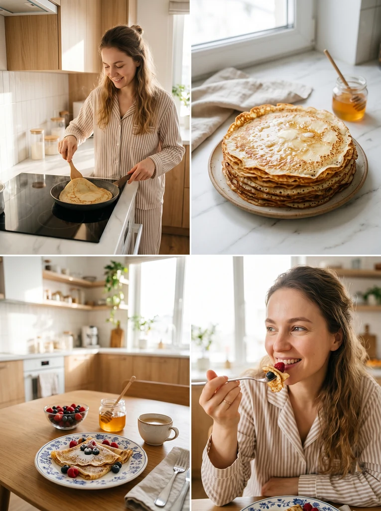 Утро с блинчиками