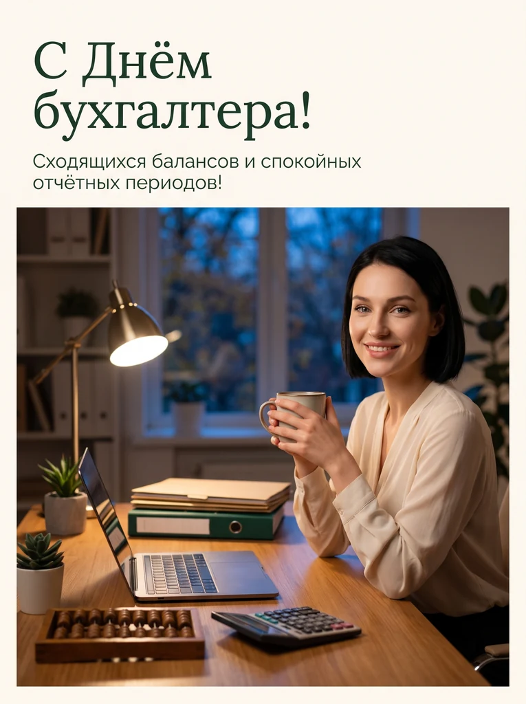 Бухгалтер в уютном офисе