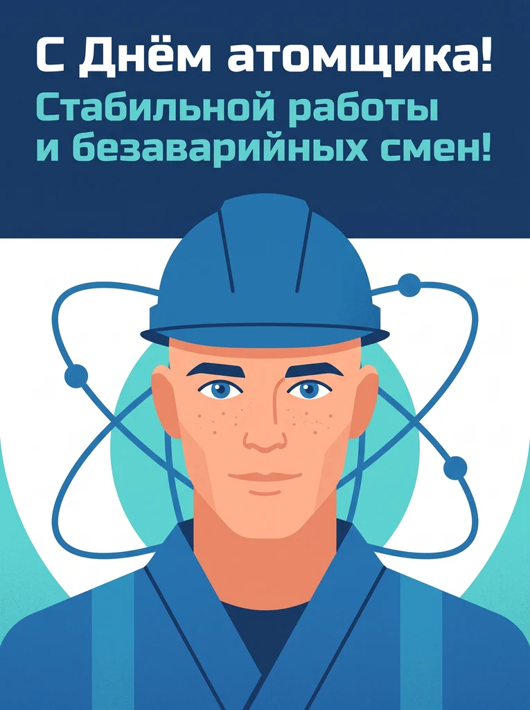 Атом плоской графикой