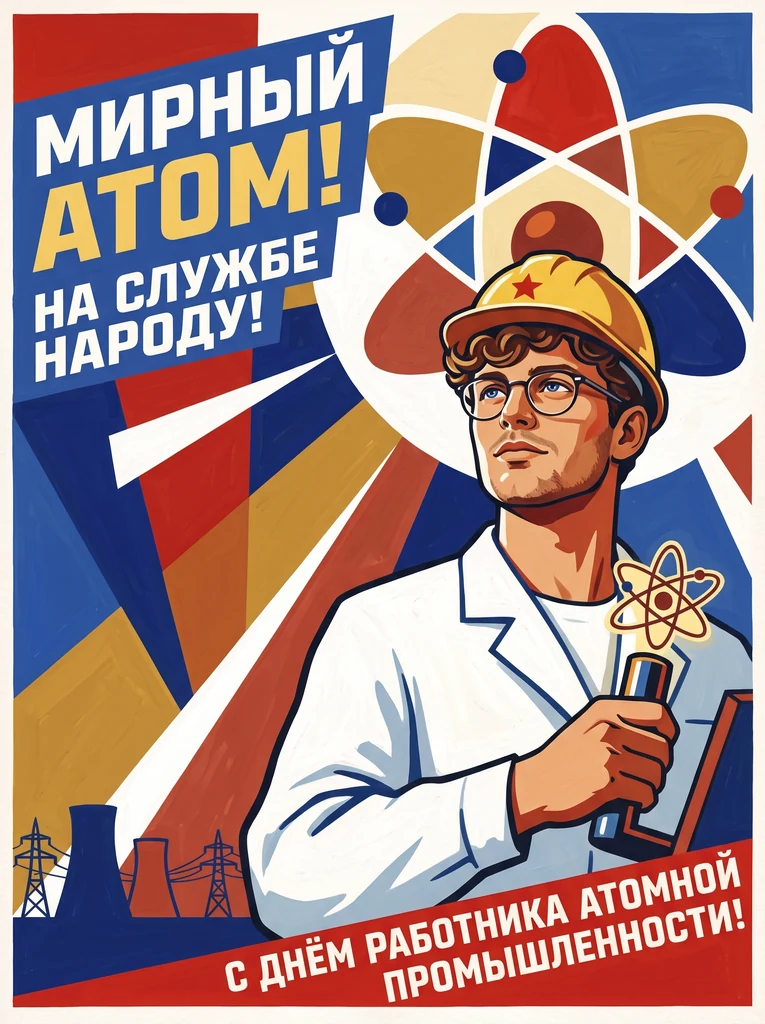 Плакат «Мирный атом»