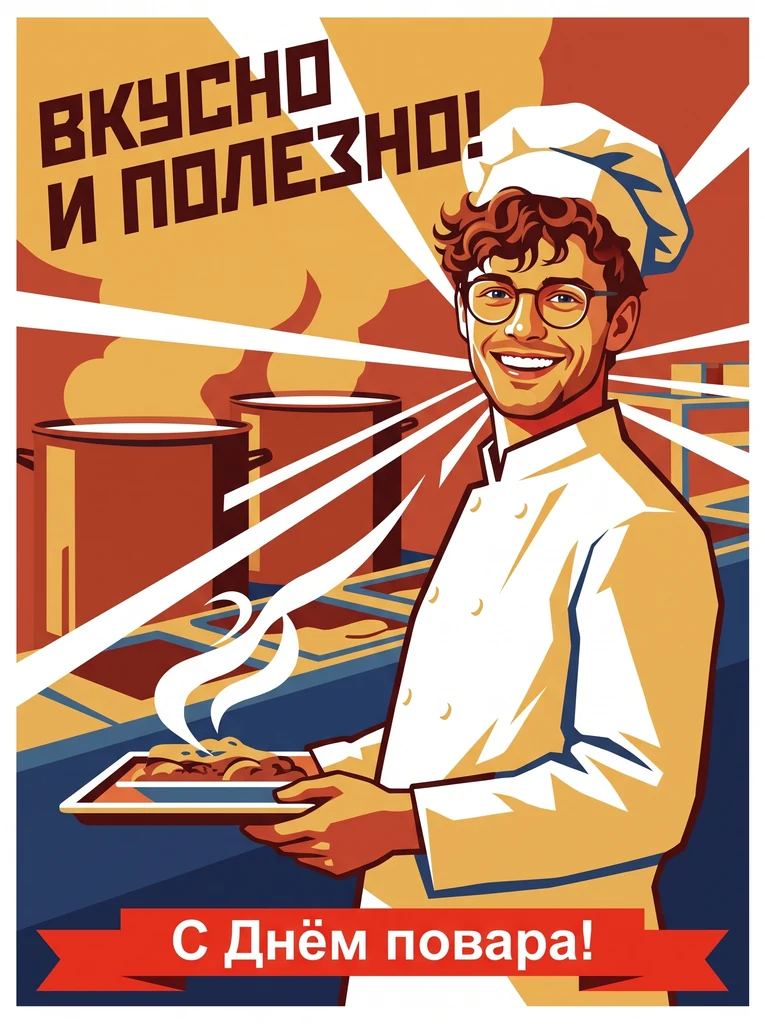 Плакат общепита «Вкусно и полезно»