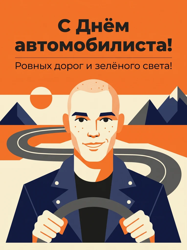 Автомобиль плоской графикой