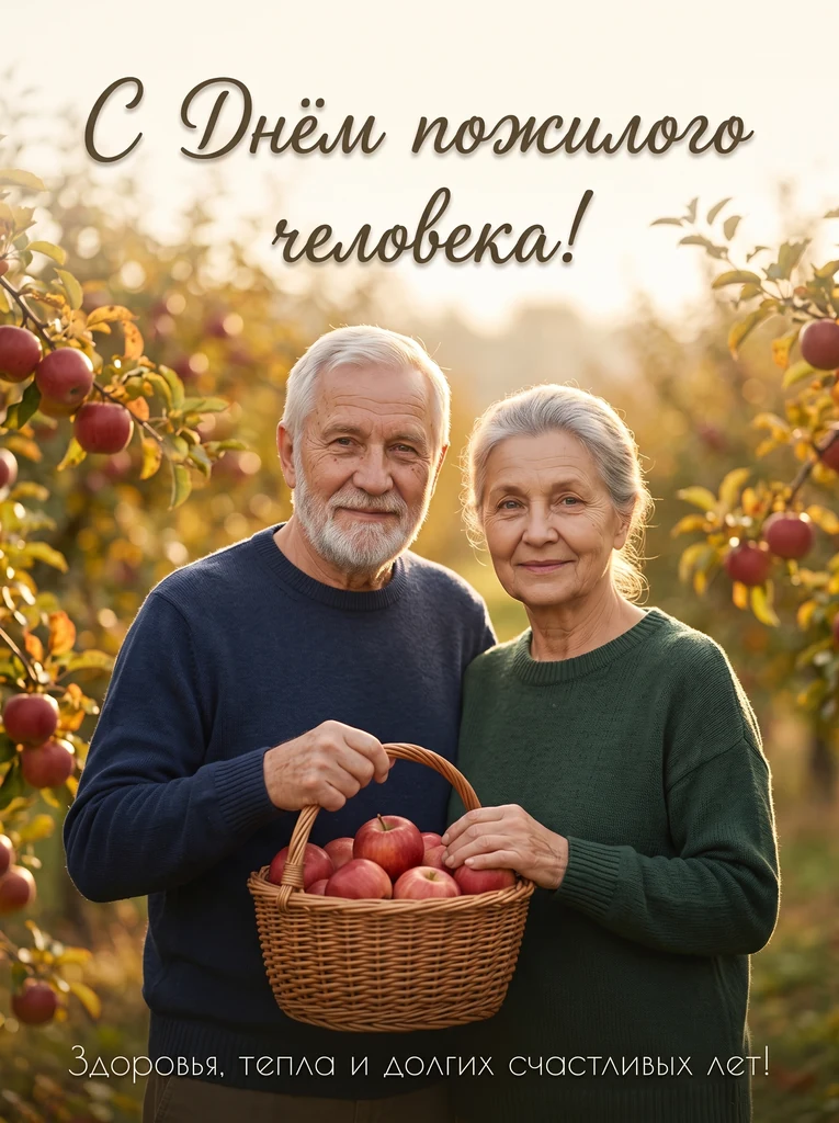 В осеннем саду с яблоками
