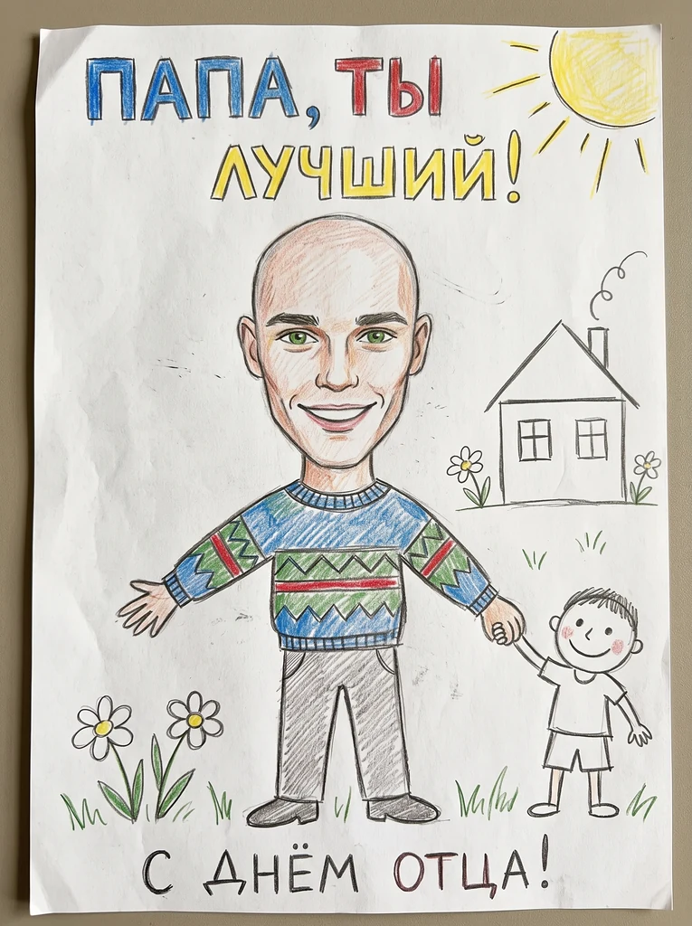 Детский рисунок папе