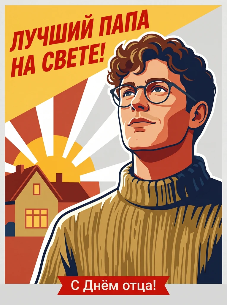 Ретро-плакат «Лучший папа»