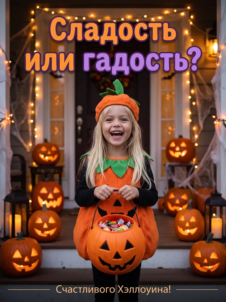 Малыш в костюме тыквы