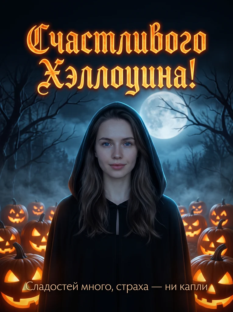 Портрет среди тыкв