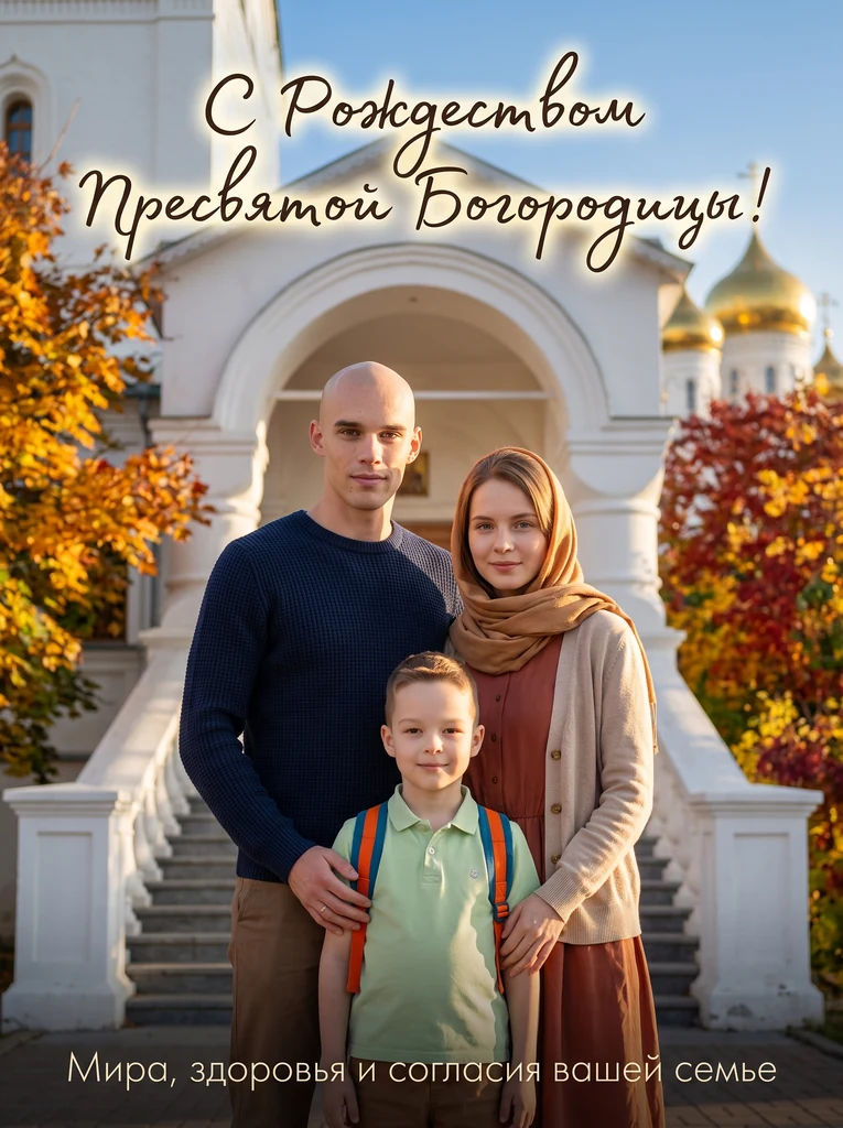 Семья у храма