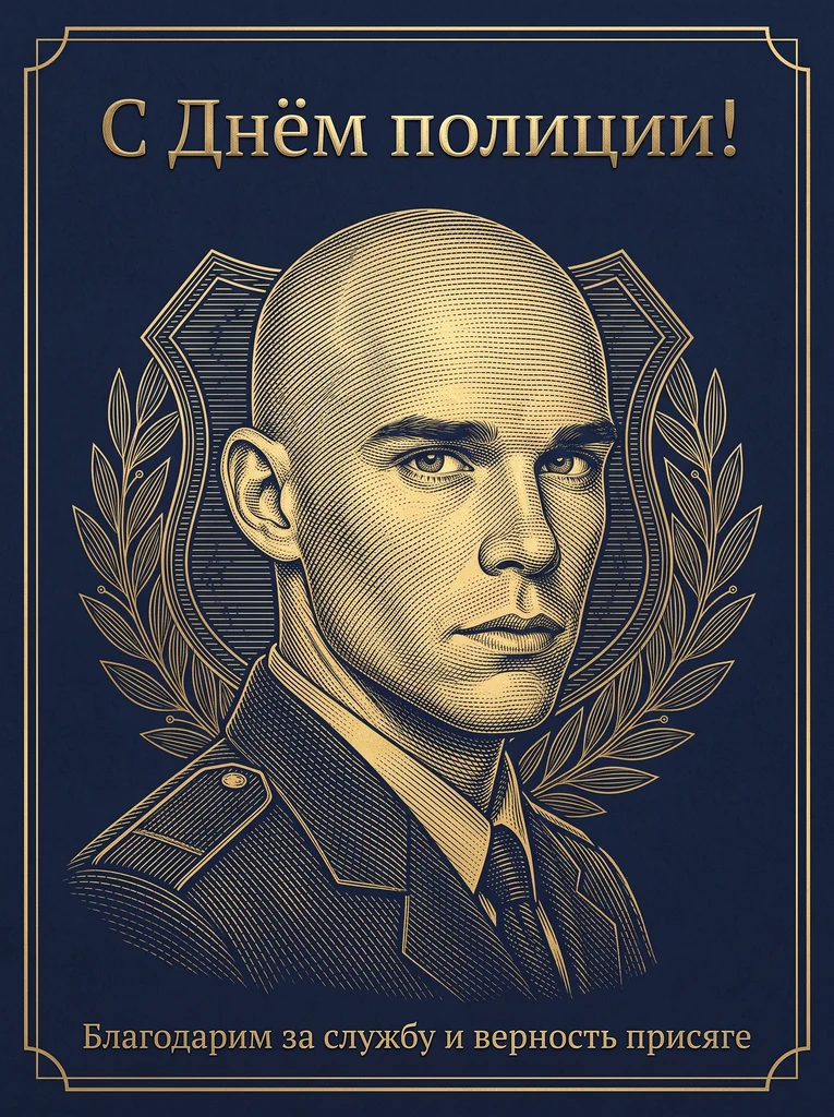 Гравюра ко Дню полиции