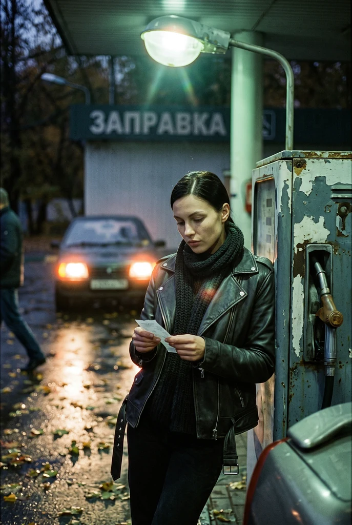 Фотосессия в стиле ретро у заправки